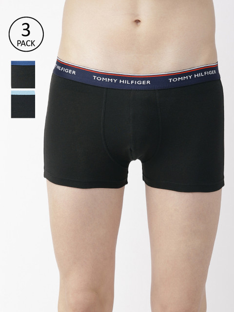 

Tommy Hilfiger Pack of 3 Men Pack of 3 Solid Trunks P9AB2103, Navy blue