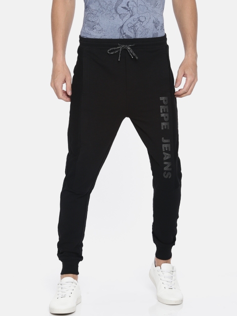 

Pepe Jeans Men Black Regular Fit Solid Joggers