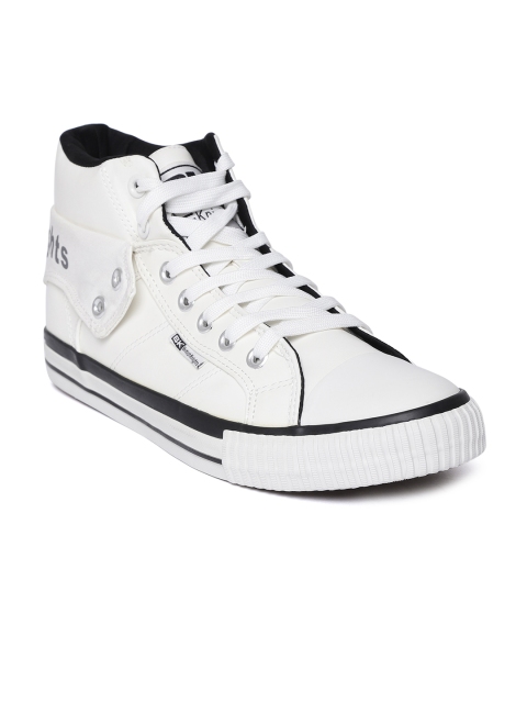 

BRITISH KNIGHTS Men White Solid Mid-Top Sneakers