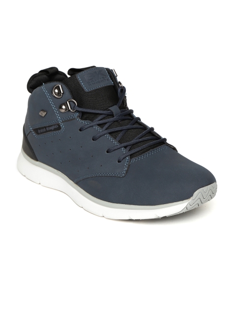 

BRITISH KNIGHTS Men Navy Blue Mid-Top Sneakers