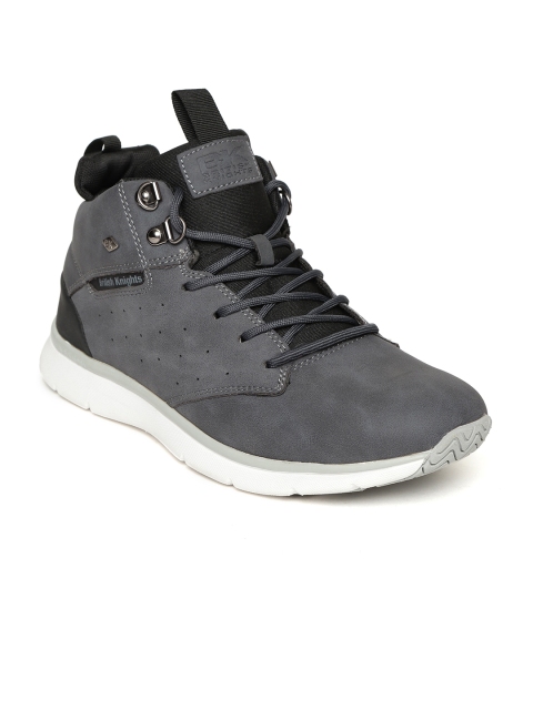

BRITISH KNIGHTS Men Charcoal Grey Mid-Top Sneakers