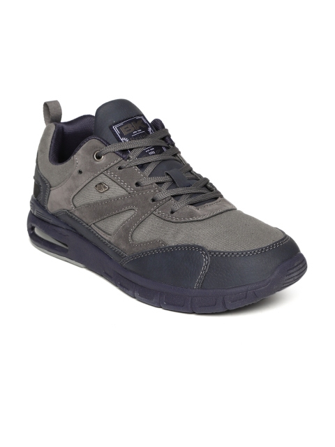 

BRITISH KNIGHTS Men Grey & Navy Blue Colourblocked Sneakers