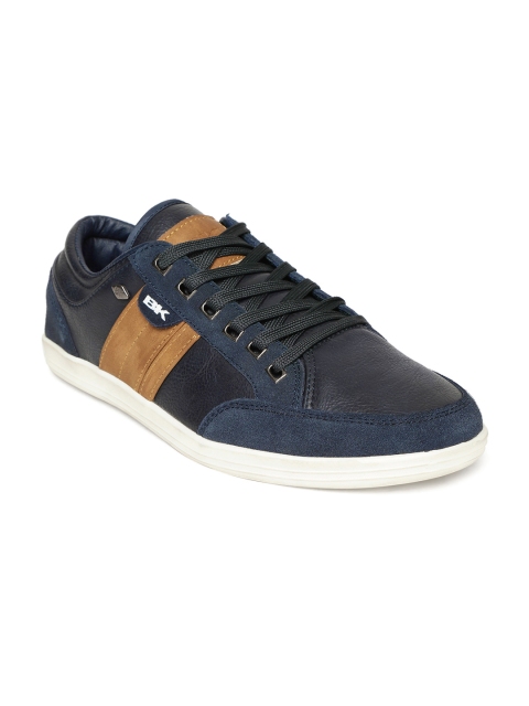 

BRITISH KNIGHTS Men Navy Blue & Brown Colourblocked Sneakers