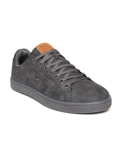 

BRITISH KNIGHTS Men Charcoal Grey Textured Sneakers