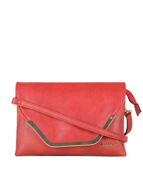 

David Jones Red Textured Sling Bag