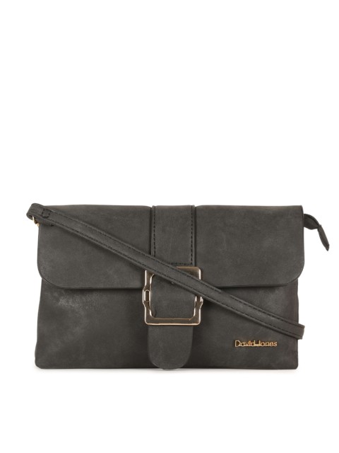 

David Jones Black Solid Sling Bag