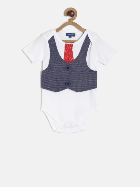 

Juniors by Lifestyle Boys Navy Blue & White Bodysuit with Joggers