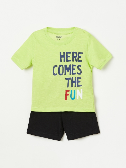 

Juniors by Lifestyle Infant Boys Lime Green & Black T-shirt with Shorts