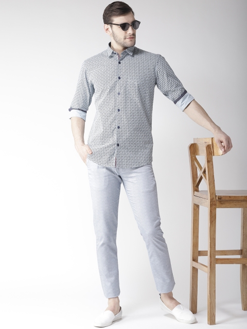 

Richlook Men Blue & Black Slim Fit Printed Casual Shirt