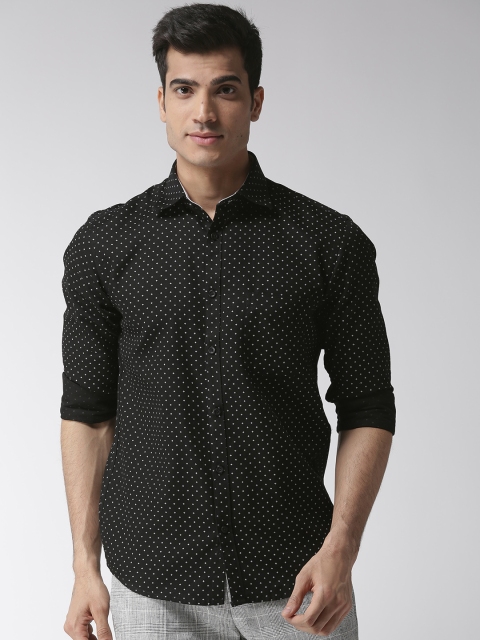 

Richlook Men Black Regular Fit Printed Casual Shirt