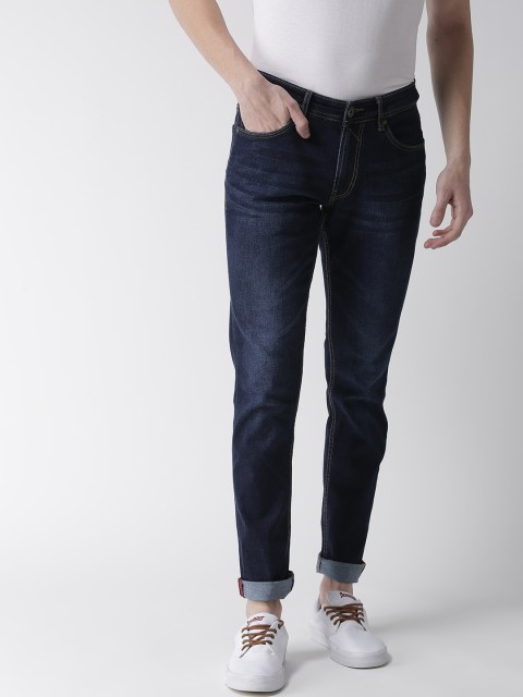 

Richlook Men Navy Blue Slim Fit Mid-Rise Clean Look Jeans