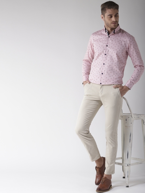 

Richlook Men Pink Regular Fit Printed Smart Casual Shirt