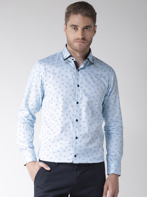

Richlook Men Blue Regular Fit Printed Smart Casual Shirt
