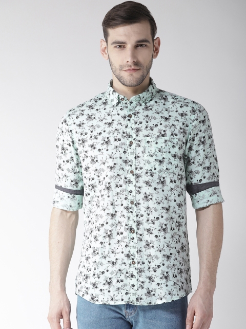 

Richlook Men Green & Black Slim Fit Printed Casual Shirt