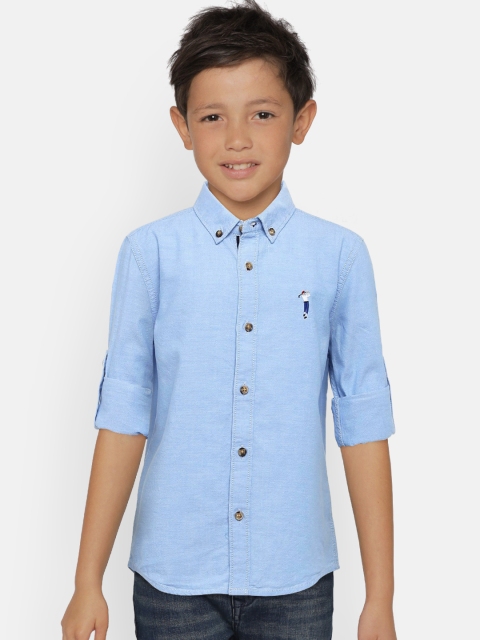 

Bossini Boys Blue Regular Fit Solid Casual Shirt