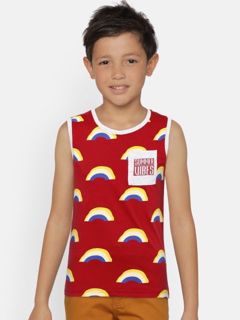 

Bossini Boys Red Printed T-shirt