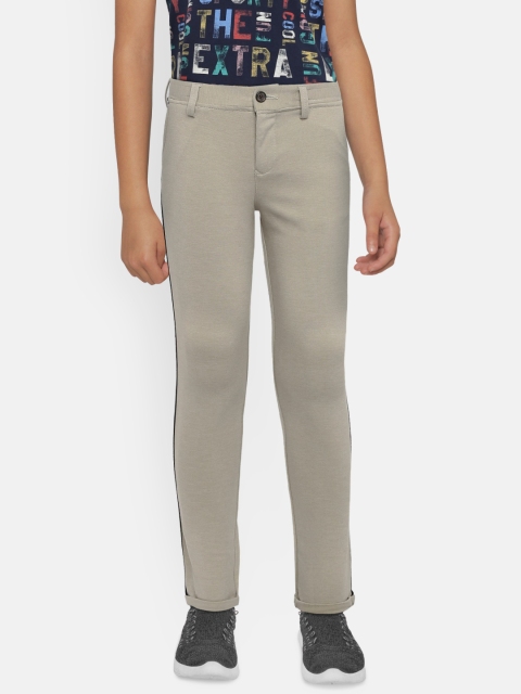 

Bossini Boys Beige Regular Fit Solid Regular Trousers