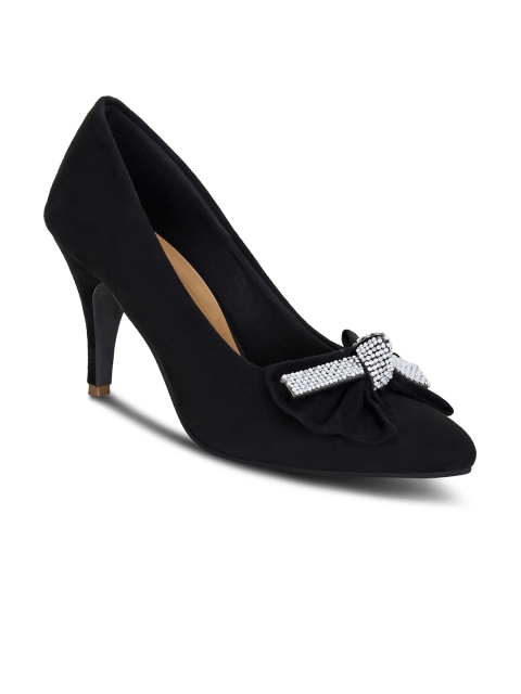 

Get Glamr Women Black Embellished Pumps
