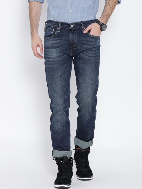 

Levis Men Navy Washed 511 Slim Fit Jeans, Navy blue