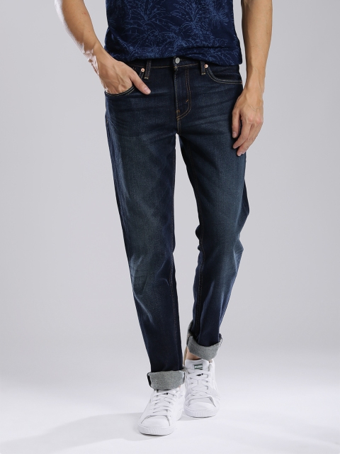 

Levis Men Navy 511 Slim Fit Low-Rise Clean Look Jeans, Navy blue