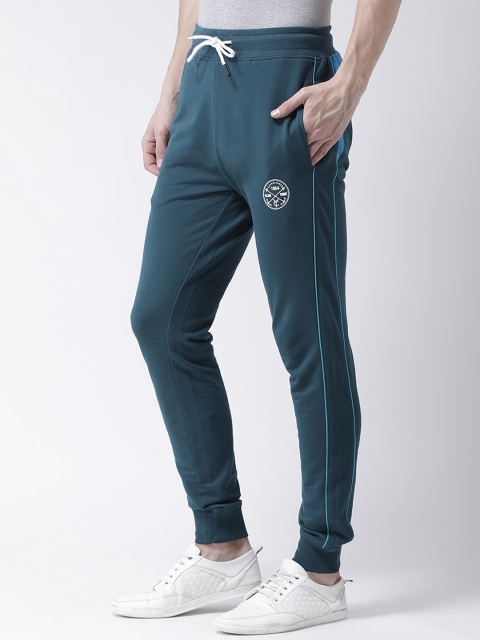 

Club York Men Teal Blue Solid Slim-Fit Jogger