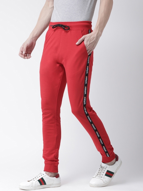 

Club York Men Red Solid Slim-Fit Jogger