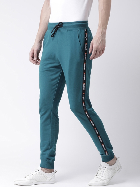 

Club York Men Teal Green Solid Slim-Fit Jogger