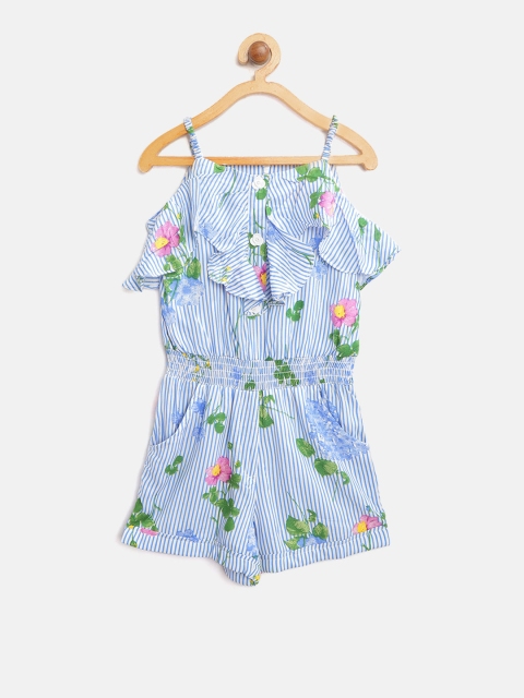 

Tiny Girl Blue & White Striped Playsuit