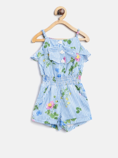 

Tiny Girl Blue & White Striped Playsuit