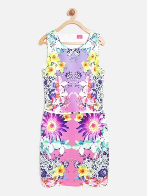 

Tiny Girl Lavender Floral Print Sheath Dress