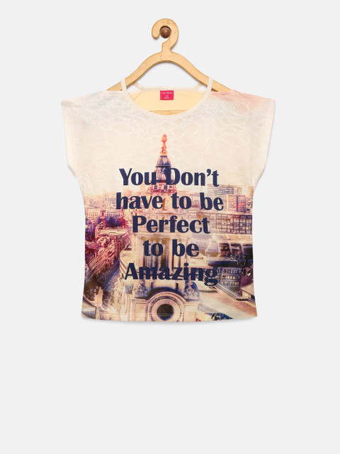 

Tiny Girl Girls Beige Printed Top