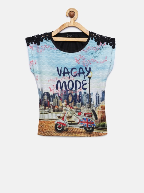 

Tiny Girl Girls Multicolored Printed Top, Multi