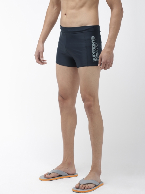 

Superdry Men Navy Blue Solid Regular Fit SWIM Sports Shorts
