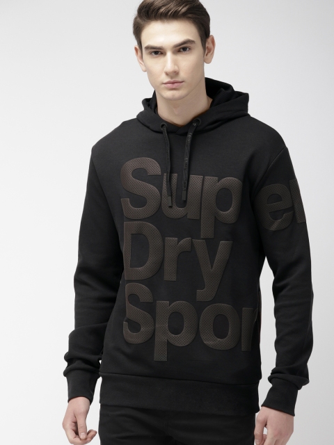 

Superdry Men Black Printed Hooded Sweatshirt