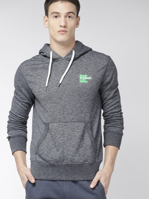 

Superdry Men Navy Blue Printed Hooded Sweatshirt