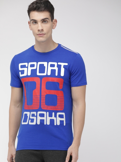 

Superdry Sport Men Blue BIONIC MARL Printed Round Neck T-shirt