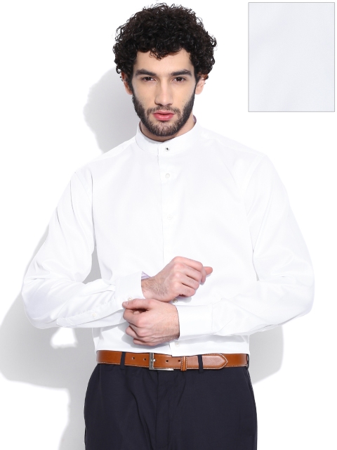 

Blackberrys Men White Solid Slim Fit Formal Shirt