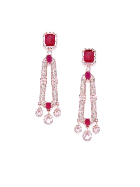 

Alamod Rose Gold Geometric Drop Earrings