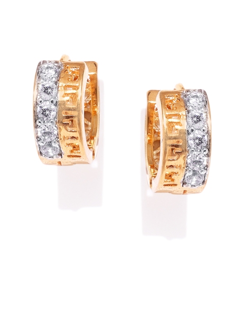 

Alamod Gold-Toned Circular Half Hoop Earrings
