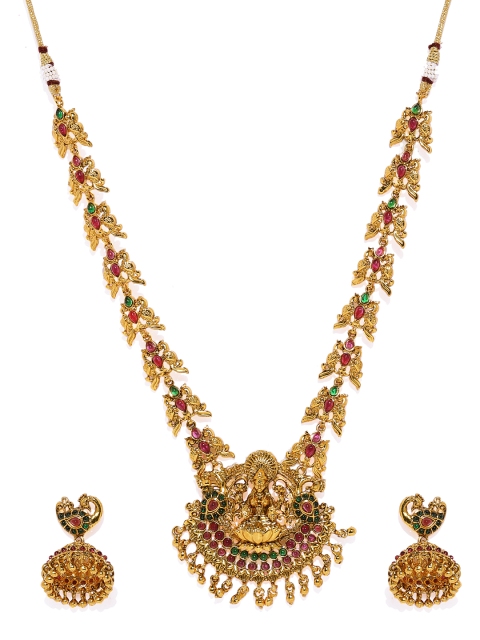 

Alamod Women Gold-Plated Stone-Studded Jewellery Set