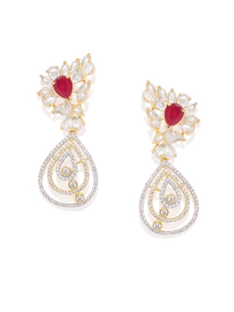 

Alamod Gold-Toned Geometric Drop Earrings