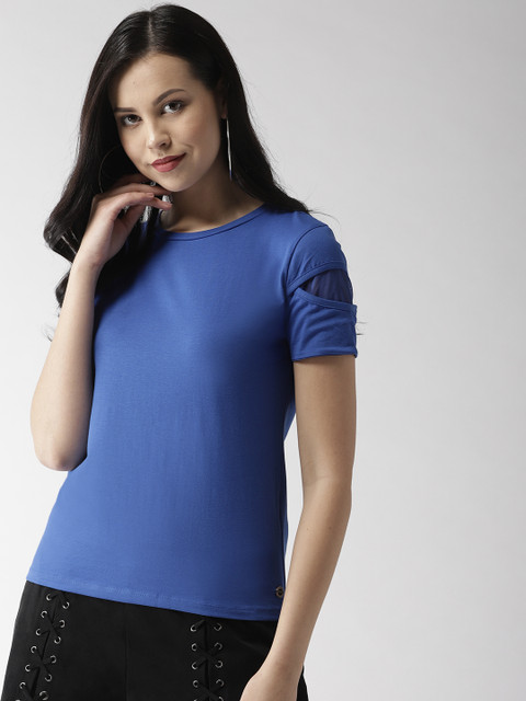 

Madame Women Blue Solid Top