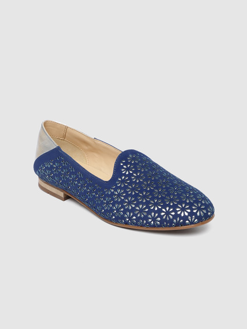 

Ruosh Women Blue Solid Leather Ballerinas
