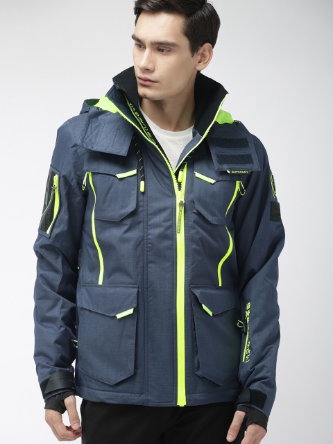 

Superdry Men Navy Blue Solid ULTIMATE SNOW ACTION Windcheater Jacket