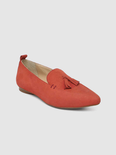

Ruosh Women Red Solid Leather Ballerinas