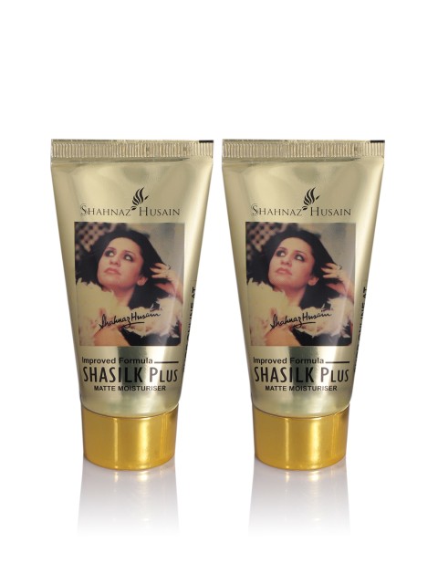 

Shahnaz Husain Women Set of 2 Shasilk Plus Matte Moisturisers, Gold