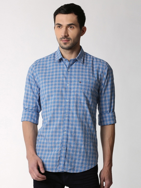 

Peter England Casuals Men Blue Slim Fit Checked Casual Shirt