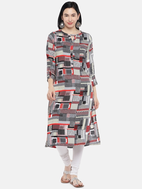 

Global Desi Women Multi Colored Printed Straight Kurta