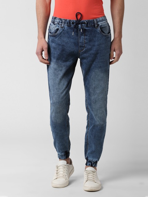 

Peter England Casuals Men Blue Slim Fit Mid-Rise Joggers