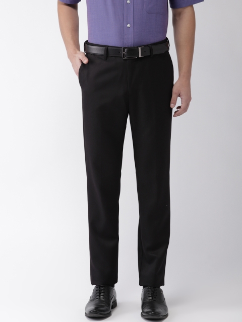 

Arrow Men Black Tapered Fit Solid Formal Trousers